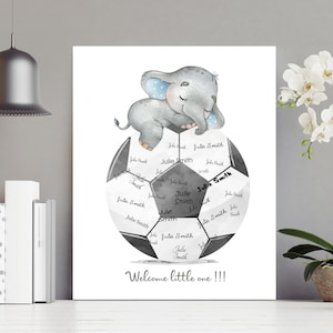 Soccer ball baby shower - Soccer ball baby sign - Baby shower boy - printable baby shower guest book - Baby shower decor -Digital guest book