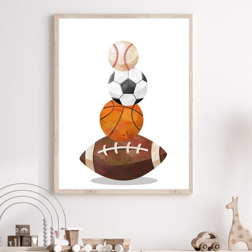 Sports Wall Art Sports Prints for Boys Room Sports Print Etsy