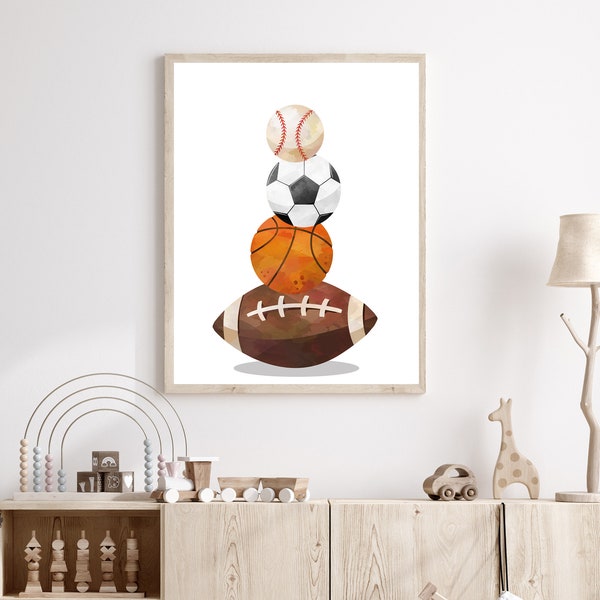 Sports wall art - Sports prints for boys room - Sports print - Sports posters - Boys wall art -Baseball - Soccer - Basketball - Football