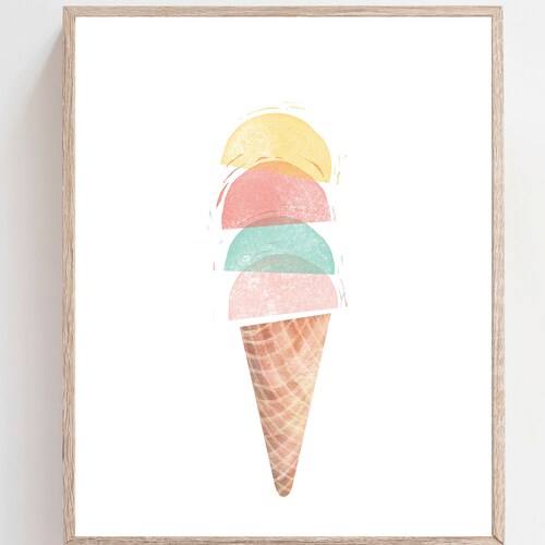 ice cream wall art ice cream cone print ice cream etsy singapore