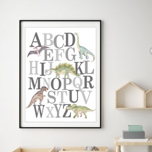 Dinosaur Poster - Dinosaur decor - Watercolor Dinosaur - Printable Dinosaur wall art - Nursery Dinosaur prints - DIGITAL DOWNLOAD