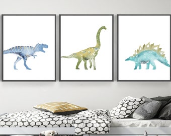 Dinosaur Cushion Covers Kids Bedroom Play Room Nursery Decor Themed Girl Boy Art 