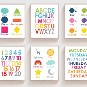 Home School Wall print - Learning printables - Kids prints - Playroom decor - Classroom posters - Educational prints - Home School decor