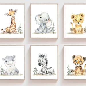 Stampe di animali safari - Decorazioni per cameretta safari - Stampe di animali safari - Decorazioni per cameretta bambino - Decorazioni per cameretta neonato - DOWNLOAD DIGITALE