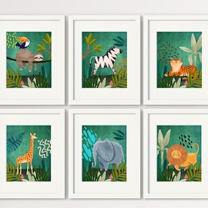 Safari Nursery decor - Baby animal prints - Baby safari animal nursery - Safari nursery prints - Nursery decor - Animal prints - Watercolor