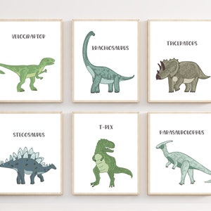 Dinosaur art prints - Dinosaur wall art - Boys dinosaur decor - Dino wall art - Dinosaur printable wall art - Dinosaur nursery decor - H2339