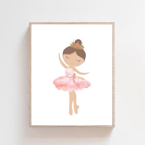 Nursery Ballerina Art Print - Ballerina wall art - Nursery Wall Art - Ballerina Picture - Girls Room Decor - Ballerina Print - Girls Gift