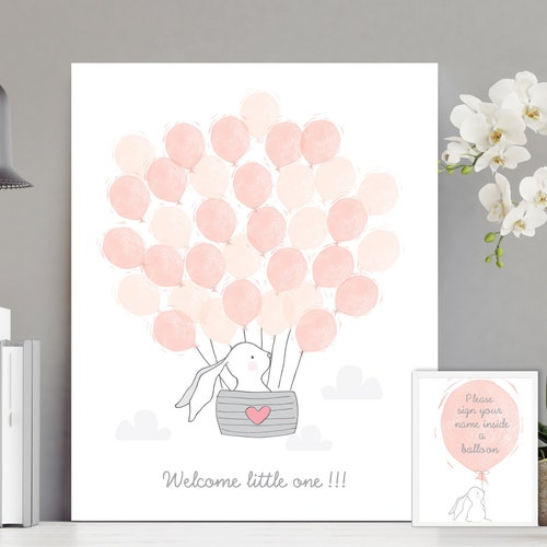 Baby Girl Shower Guest Book Alternative Printable Guest Book - Etsy