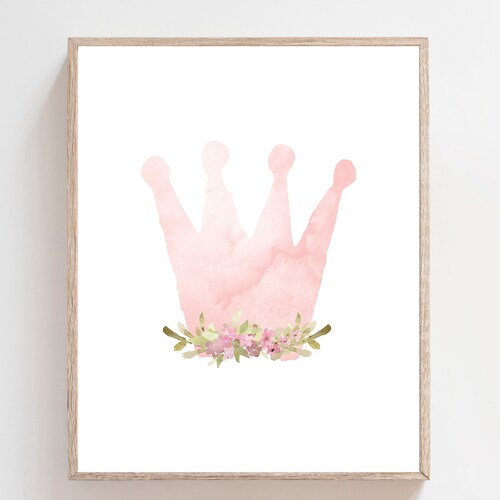 Pink and Gold Princess Wall Decor Girl Nursery Decor Etsy