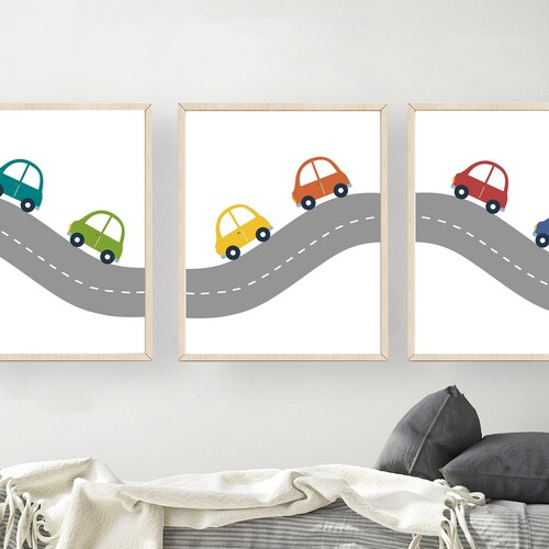Car Printable Car Wall Art Car Art Print Boys Room Decor Etsy
