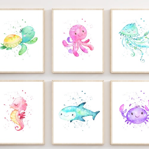 Under the Sea Nursery Decor Ocean Theme Nursery Wall Art Etsy