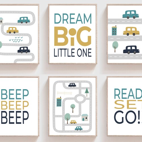 Car Nursery Decor Car Wall Art Car Printables Boys Room Etsy