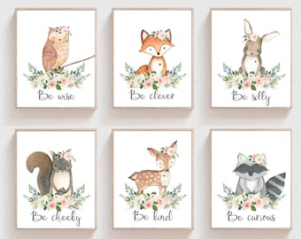 girl animal nursery theme