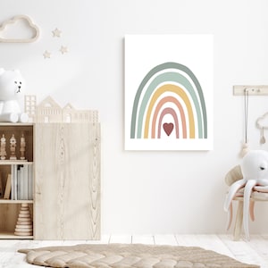 Arco iris impresión Decoración del dormitorio de las niñas | Etsy