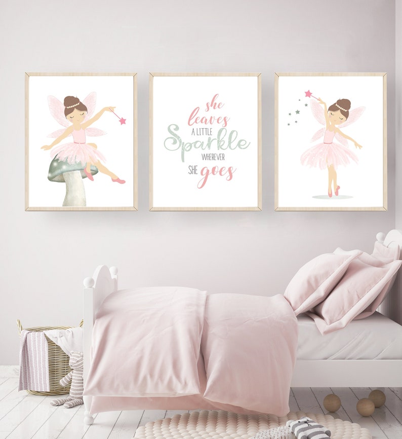 Fairy Nursery Decor - Fairy Wall Art - Pink Girls Room Decor - Fairy ...