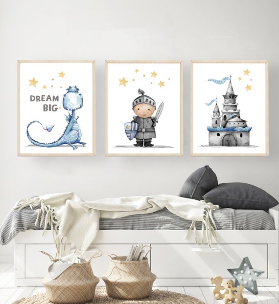 Knight Nursery Print Dragon Wall Art Boys Room Decor Castle Nursery Decor Boys Nursery Decor Knight Wall Art Boy Toddler Gift Etsy Canada
