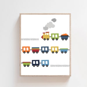 Train Nursery Decor - Boys Room Art - Boy Nursery Decor - Train Art ...