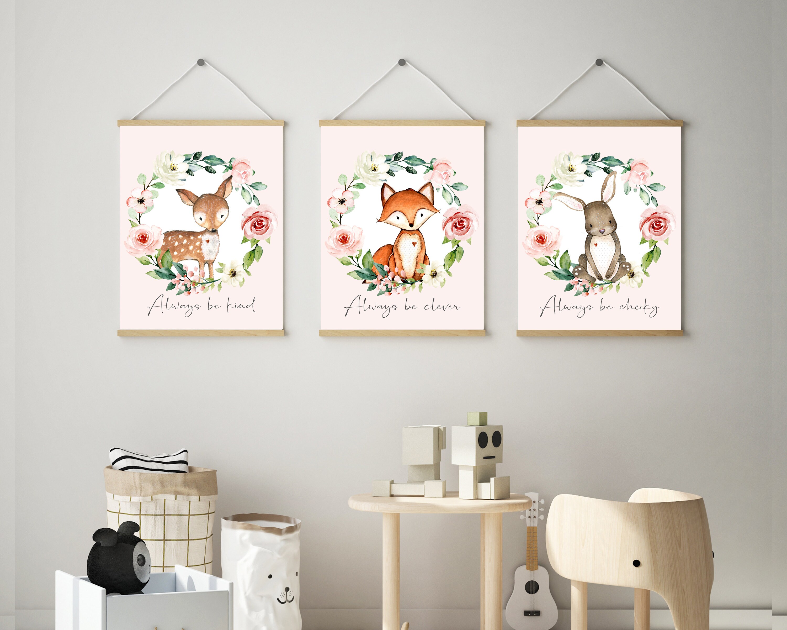 Woodland Nursery Decor Girl - Baby Girl Nursery Decor - Woodland ...