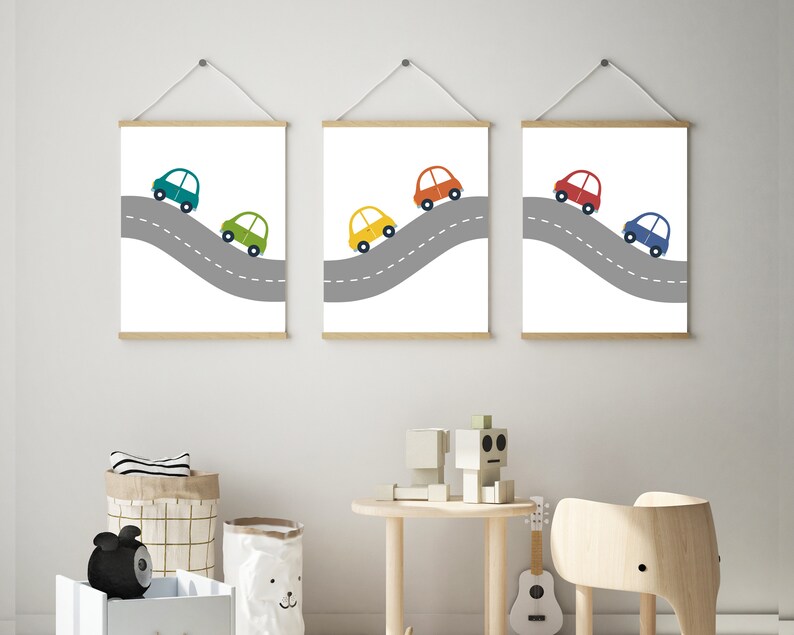 Car printable - Car wall art - Car art print - Boys room decor - Boy nursery art - Baby boy nursery art - Car nursery decor - DIGITAL FILE image 5