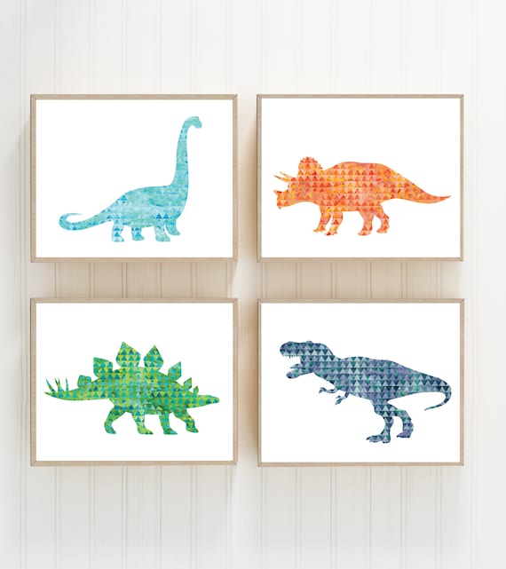 Dinosaur prints boys room - Dinosaur art print - Dinosaur prints nursery - Dinosaur art for nursery - Prints for boys room - Wall art -H1792