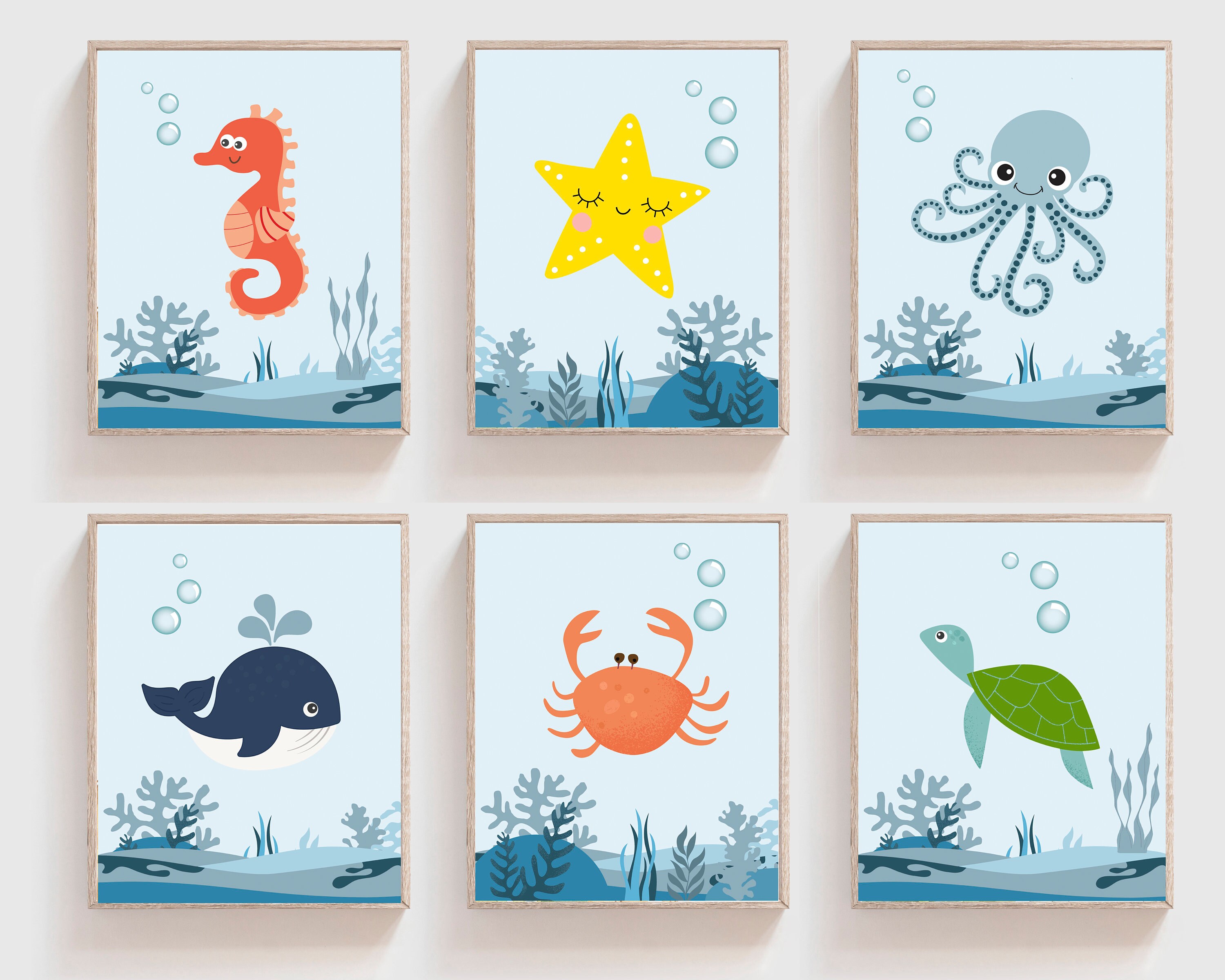 Ocean Nursery Print - Ocean Wall Art Kids - Ocean Printable Art - Sea ...