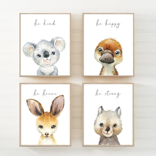 Australian Animal Prints Australia Animal Nursery Baby Etsy Australia
