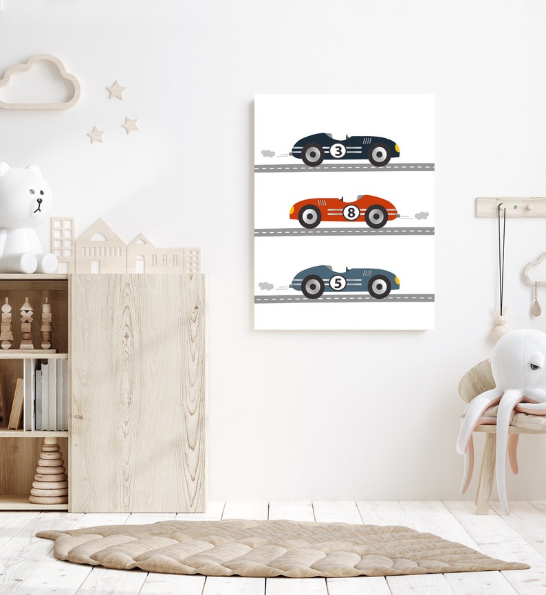 Race Car Wall Art Race Car Nursery Race Car Boy Room Decor Etsy