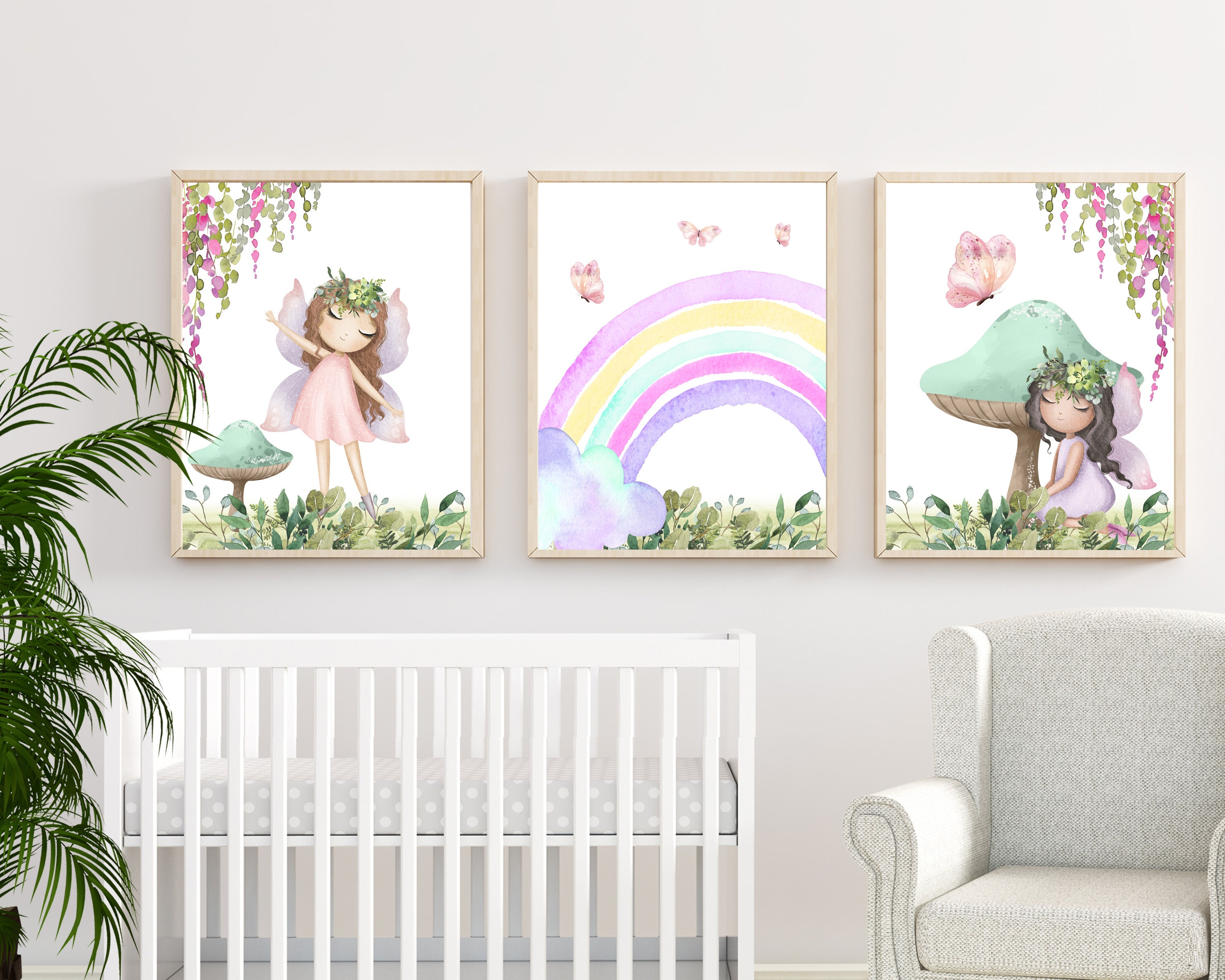 Fairy Nursery Decor - Fairy Art Print Set - Enchanted Wall Art - Girls ...