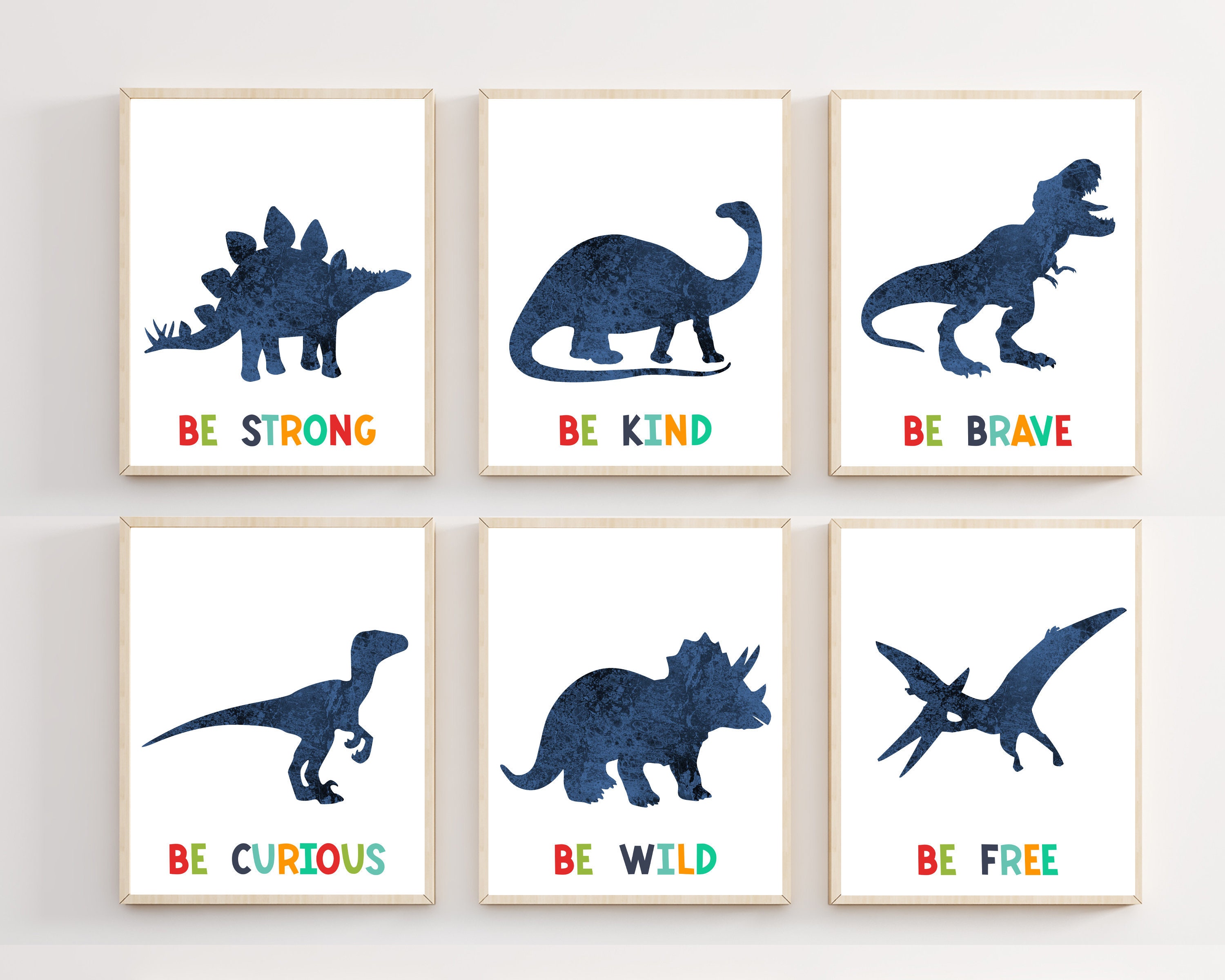 12 Dinosaur Posters for Boys Room - 8x10in Dinosaur Posters Educational, Dinosaur Pictures for Wall, Types of Dinosaurs Poster, Dinosaur Posters for