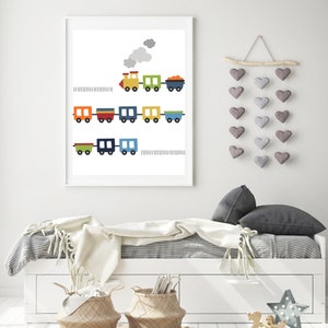 Train Nursery Decor - Boys Room Art - Boy Nursery Decor - Train Art ...