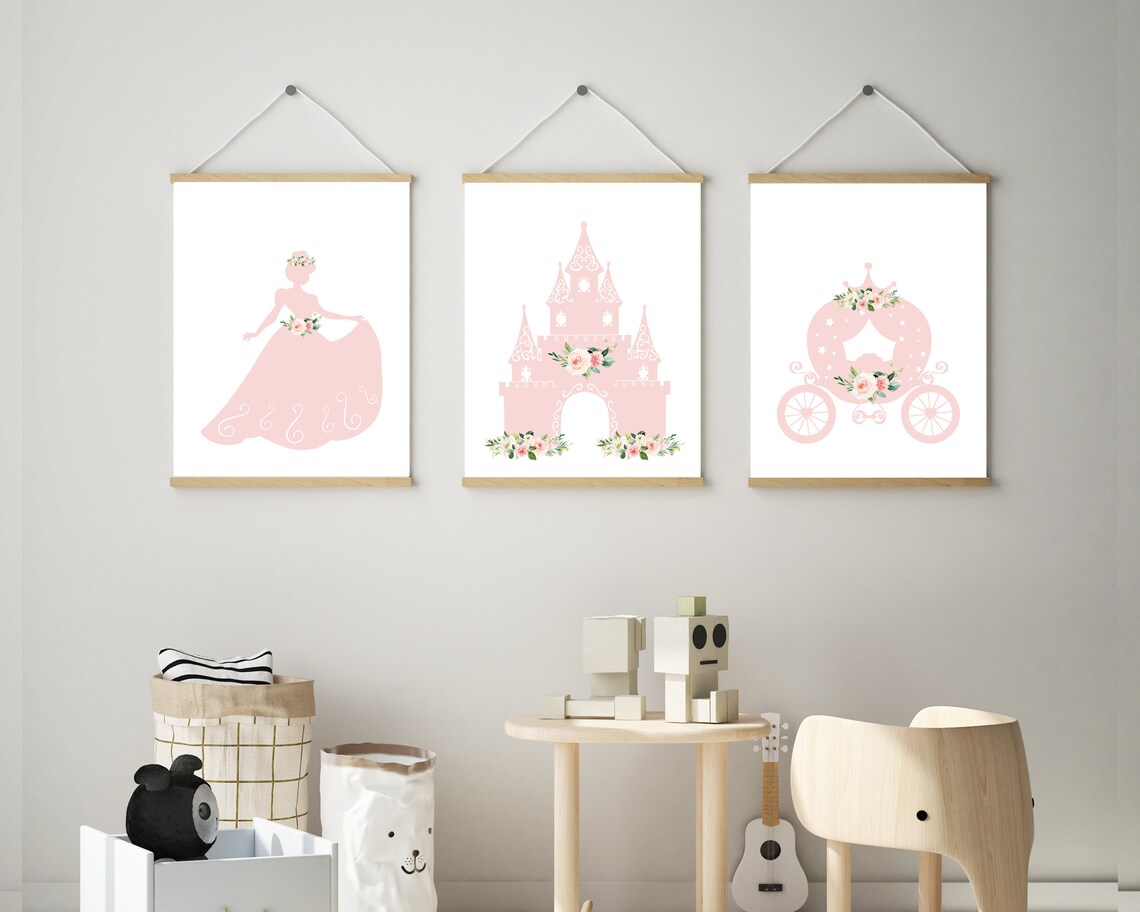 Princess Wall Art - Princess Themed Nursery - Printable Princess ...