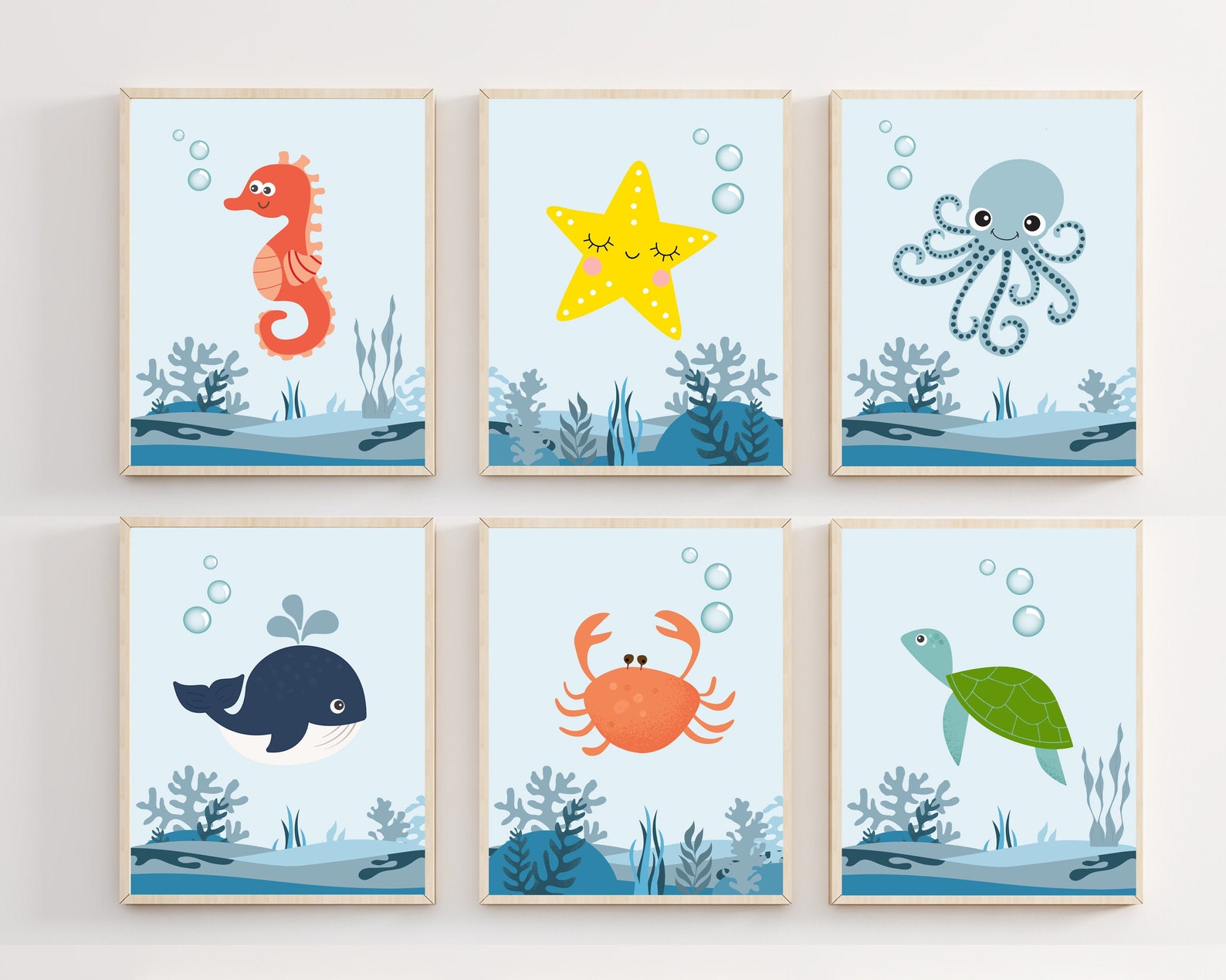 Ocean Nursery Print - Ocean Wall Art Kids - Ocean Printable Art - Sea ...