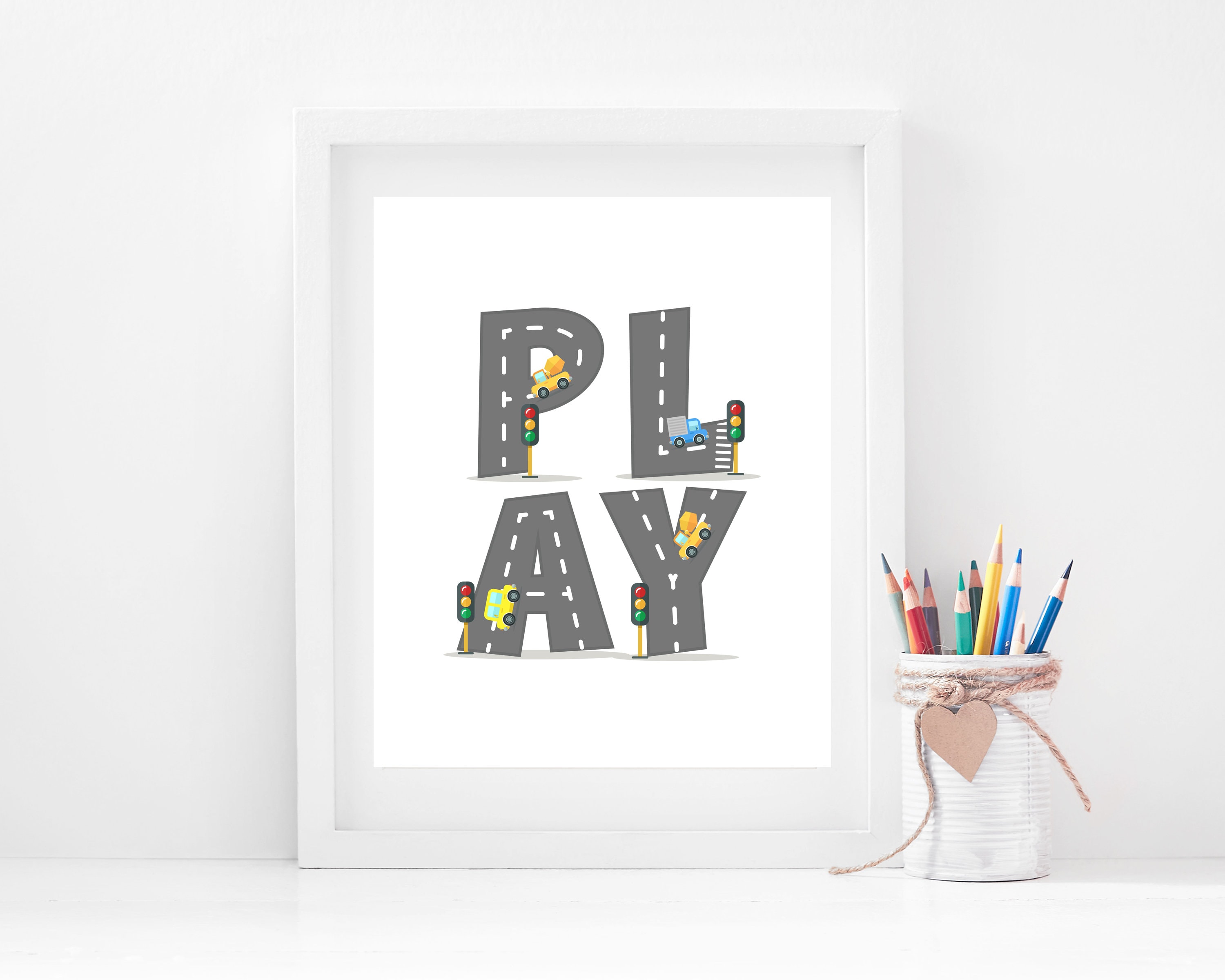 Play wall art Playroom art printable Boys room wall art Etsy