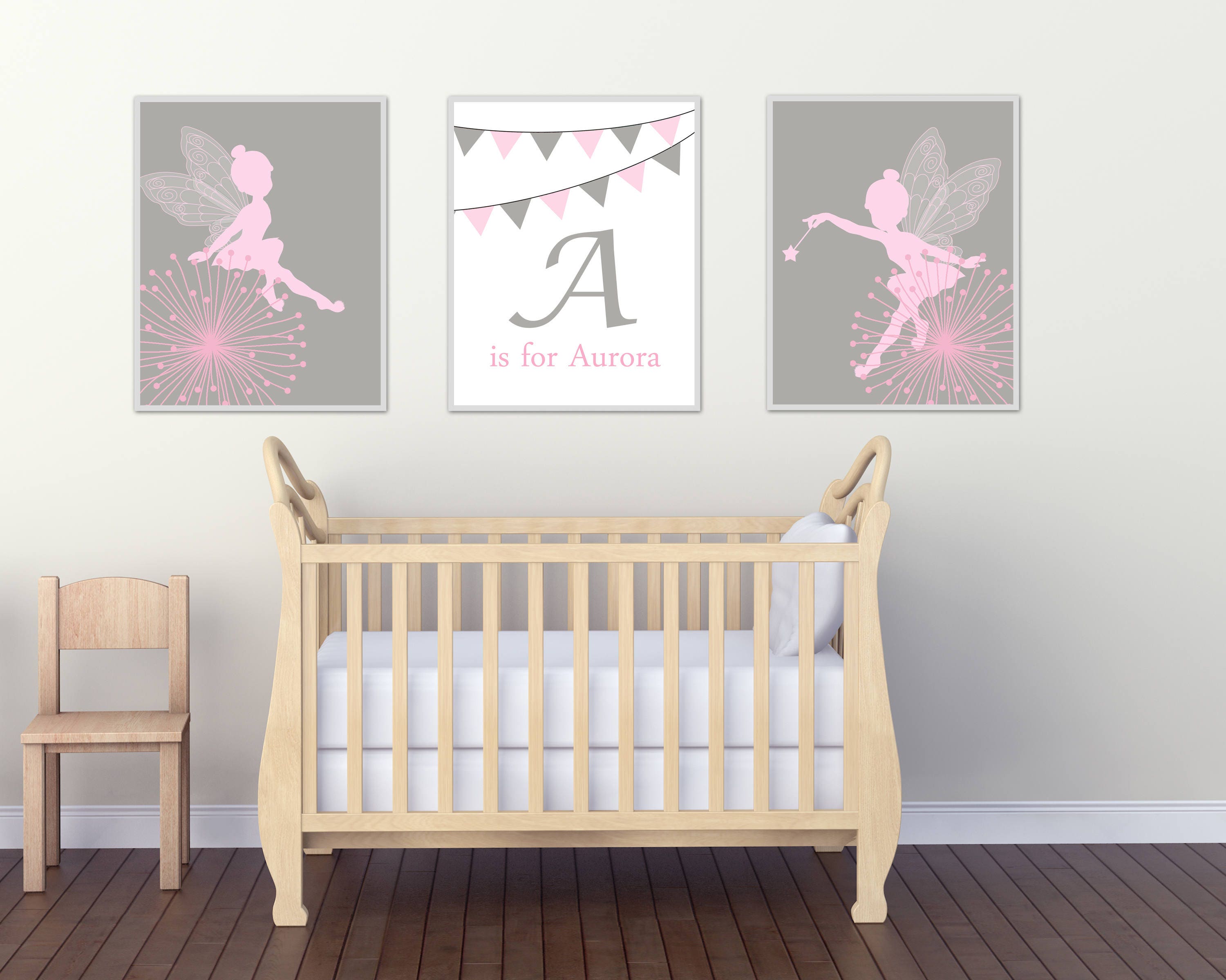 Baby Mädchen Kinderzimmer Wandkunst personalisierte Name und | Etsy