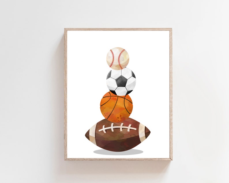 Sports Wall Art Sports Prints for Boys Room Sports Print Etsy