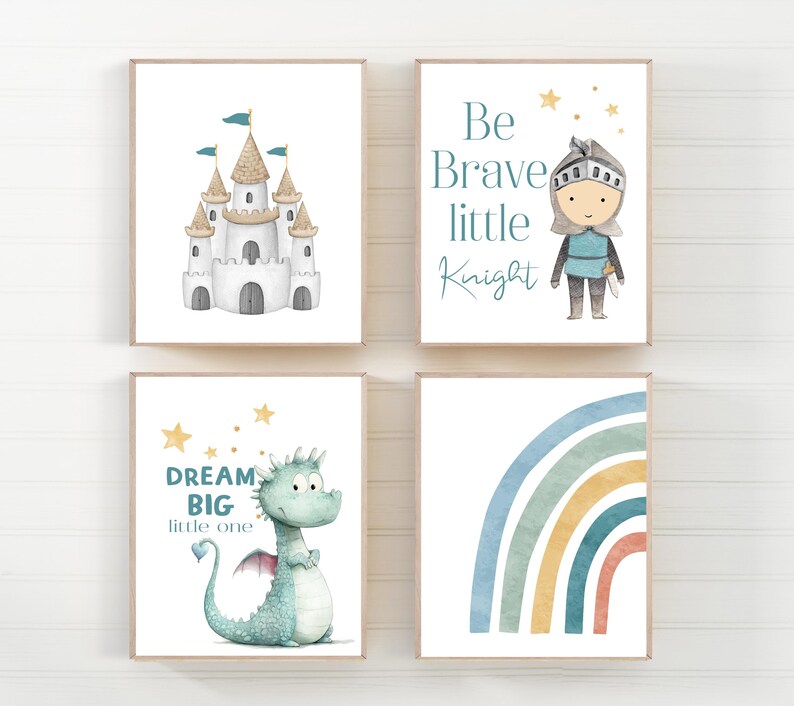 Boys Room Decor - Dragon Nursery Decor - Knight Nursery - Baby Boy ...