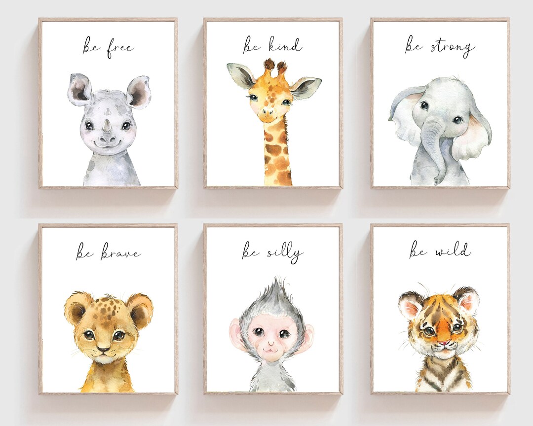 Safari Nursery Decor Nursery Wall Art Nursery Decor Etsy