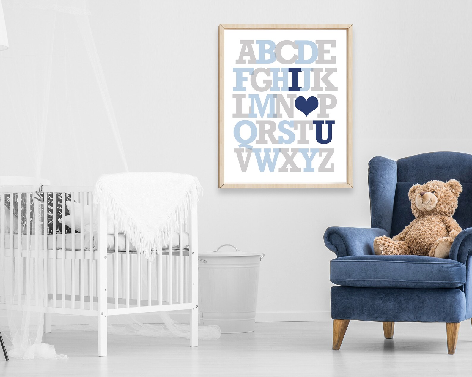 Boys Alphabet Wall Art ABC Wall Art Boys Nursery Decor Baby | Etsy