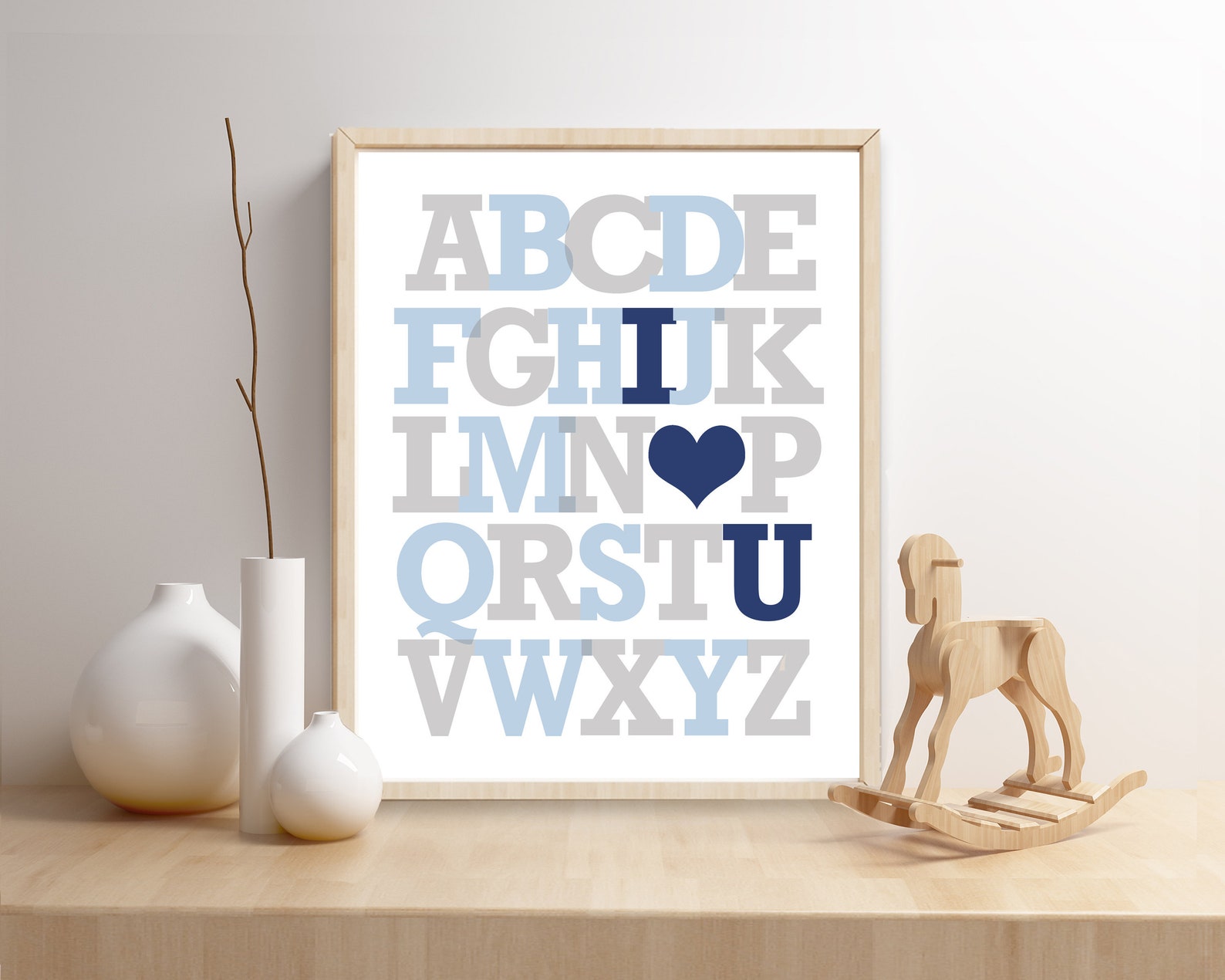 Boys Alphabet Wall Art ABC Wall Art Boys Nursery Decor Baby - Etsy