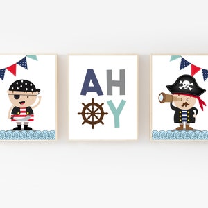 Pirate wall decor Pirate Nursery decor Boy wall art Pirate wall art Pirate bedroom decor Pirate art print Digital download image 3