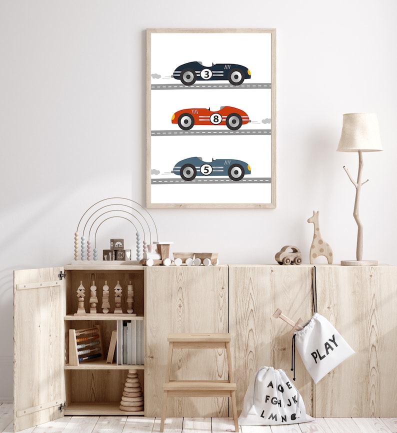Race Car Wall Art Race Car Nursery Race Car Boy Room Decor Etsy
