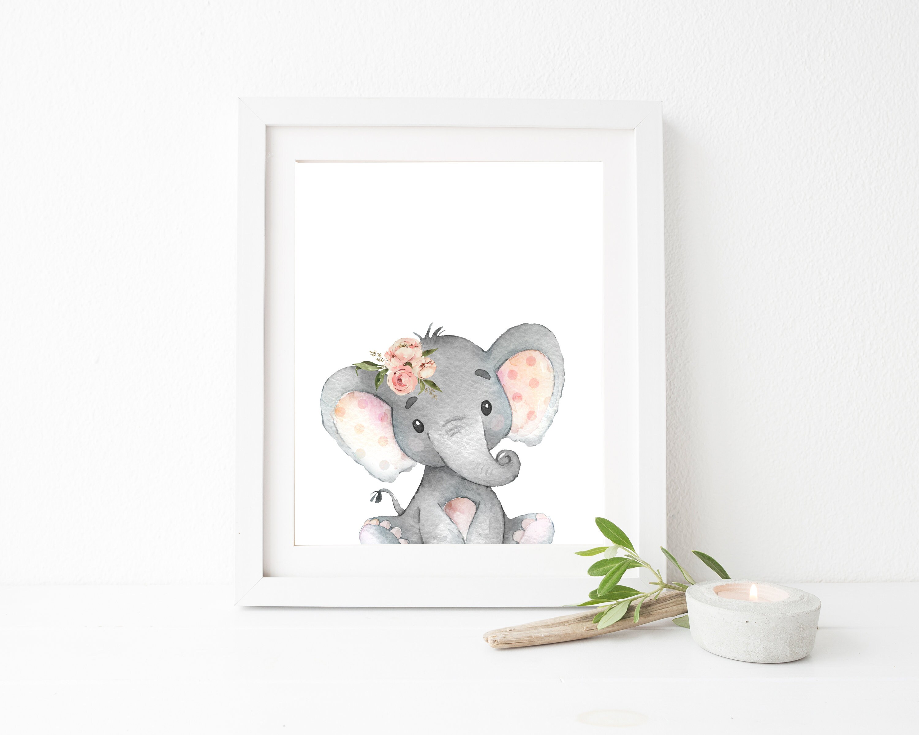 Baby Elephant print Printable elephant picture Elephant | Etsy