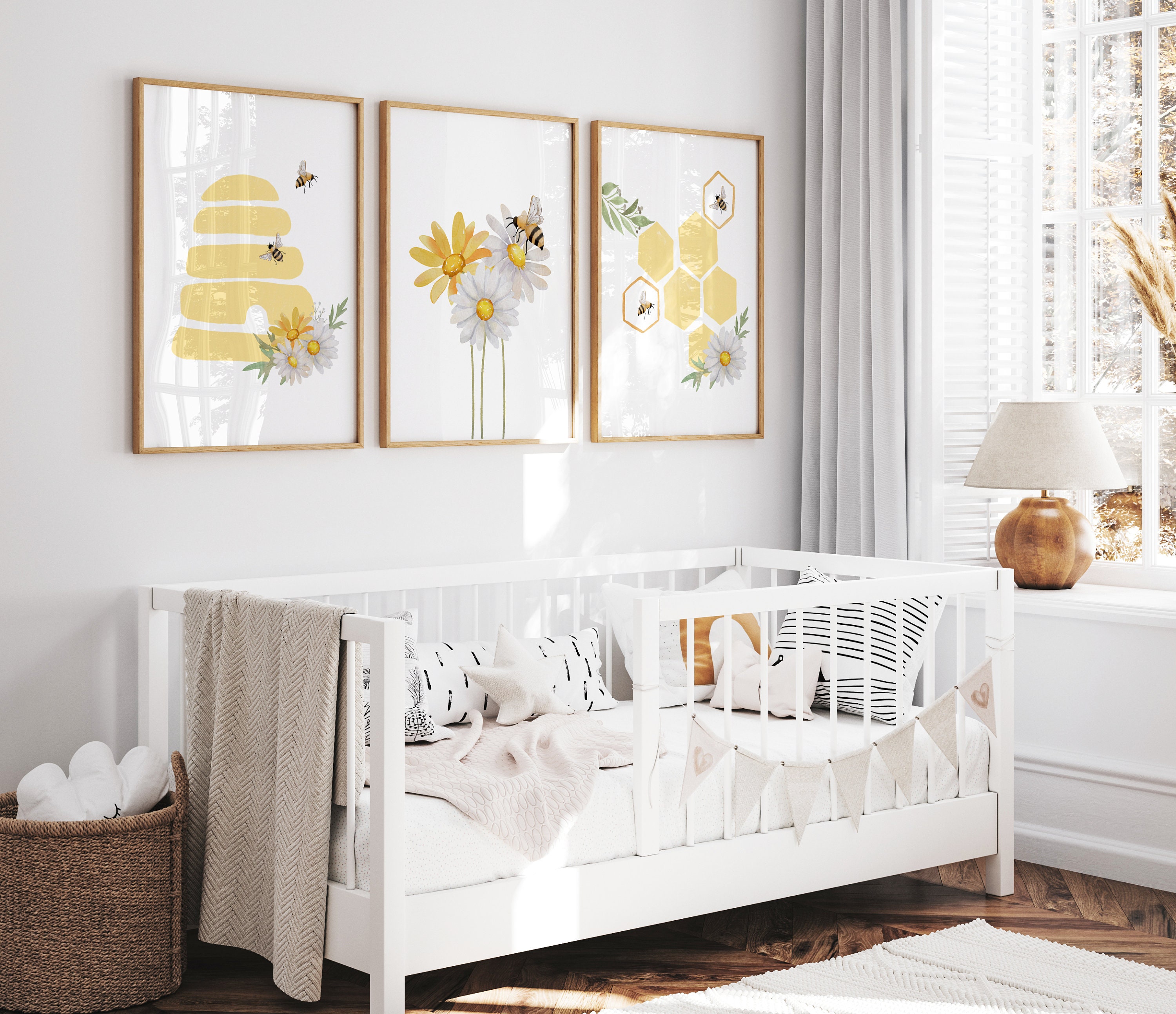 Bee Nursery Decor, Bumble Bee Nursery Decor, Honey Bee Prints, Girls