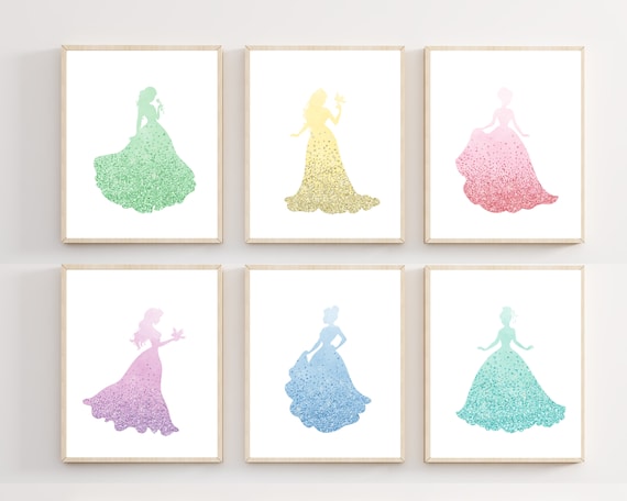 Printable Princess Wall Art Nursery Decor Girls Bedroom | Etsy