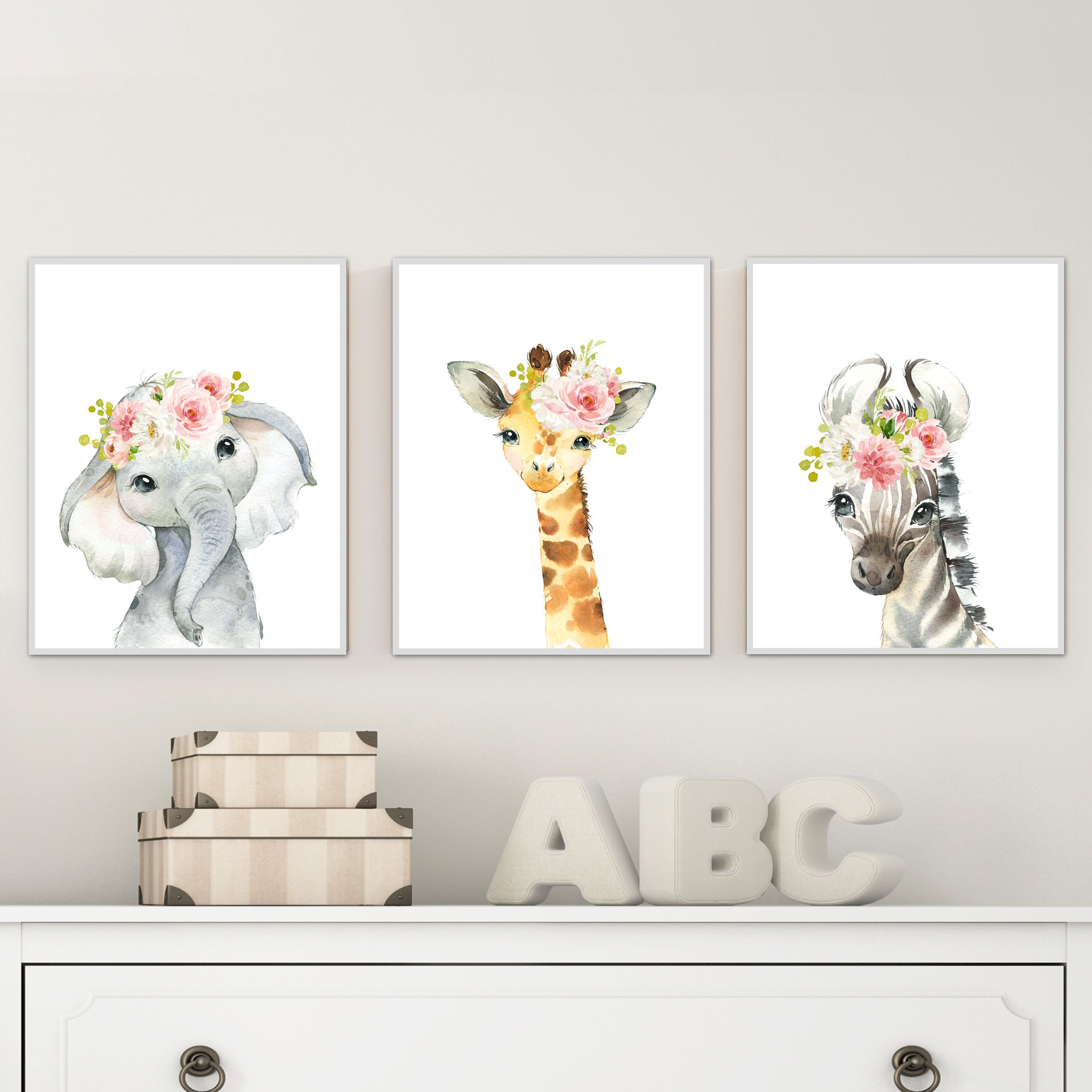 Nursery Wall Art - Nursery Decor - Baby Girl Nursery Prints - Printable ...