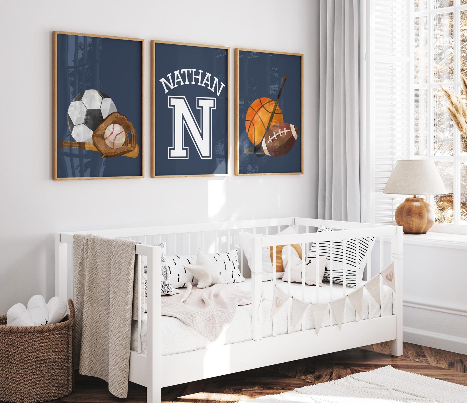 Personalized Sports Name Wall Art, Boy's Room Decor, Custom Sports ...