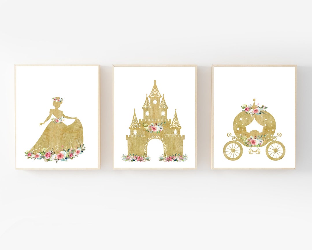 Princess Room Decor for Girls - Princess Wall Art - Toddler Girl Room ...
