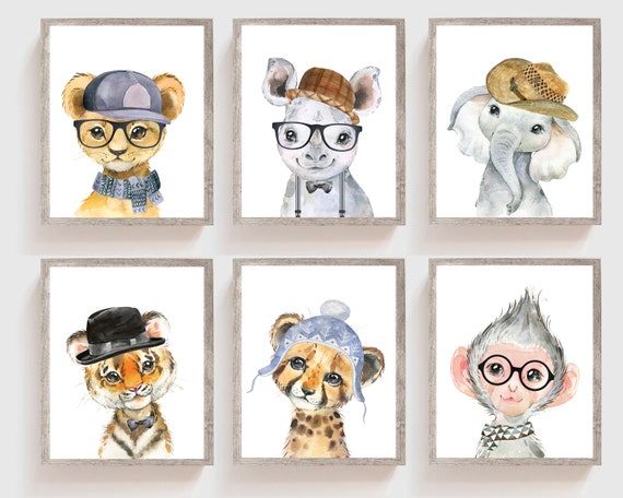 Boys Bedroom Prints Boy Safari Nursery Decor Toddler Boy Prints ...