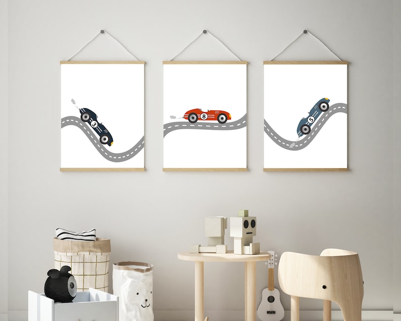 Race Car Wall Art Race Car Nursery Race Car Boy Room Decor Etsy