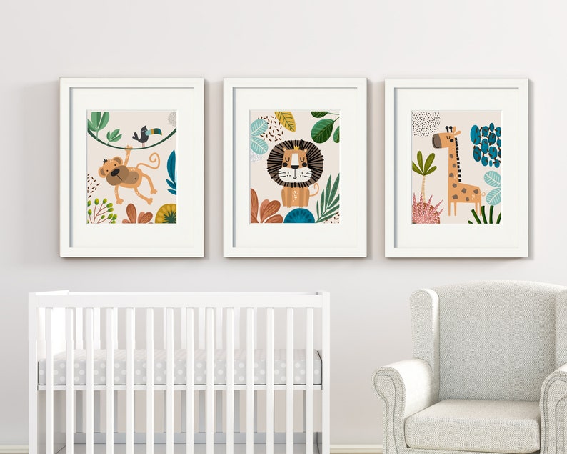Boho Nursery Decor Baby Boy Nursery Safari Nursery Decor Etsy